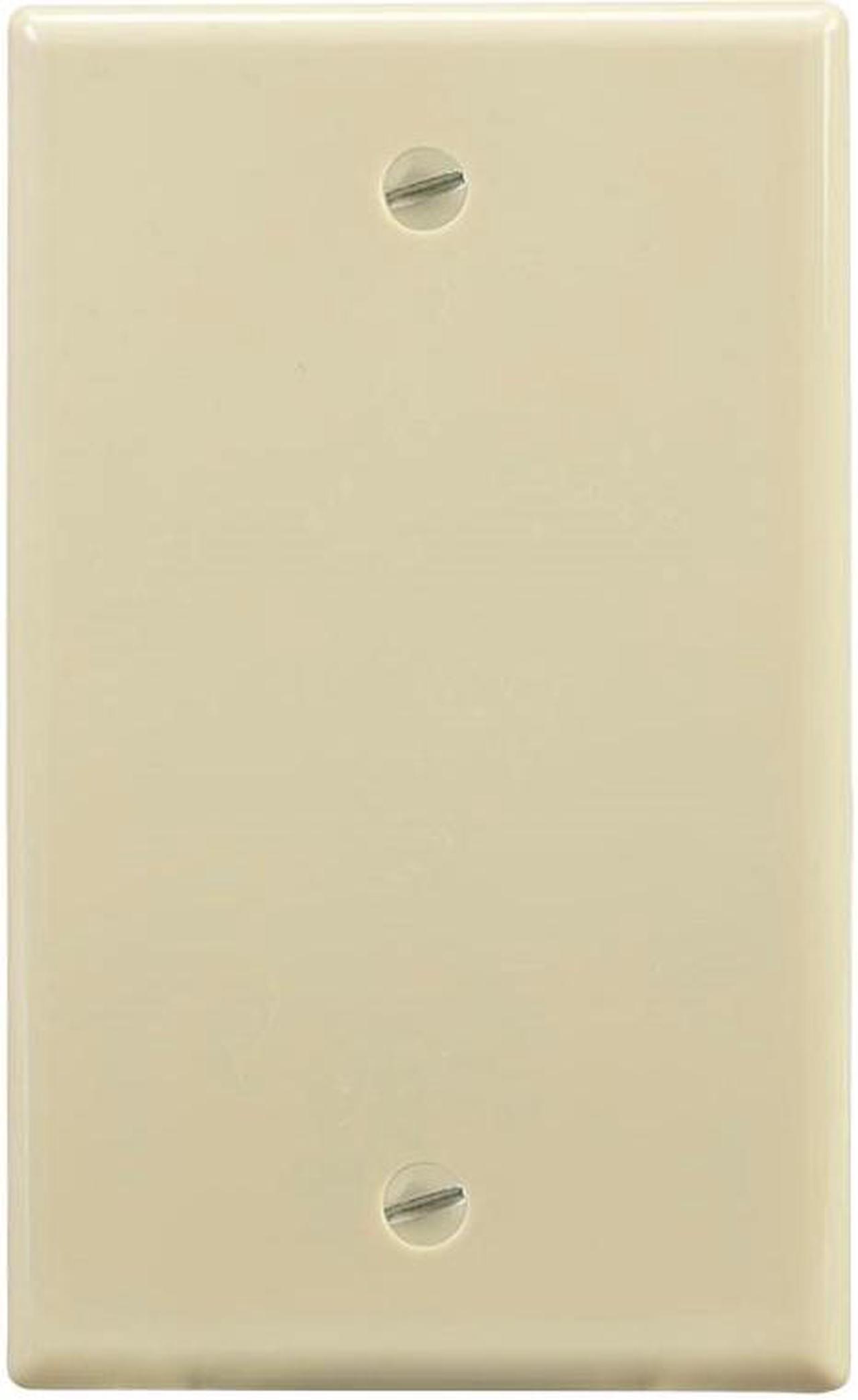 Monoprice 1-Gang Blank Wall Plate - Ivory  for Home ,Office, Personal Install