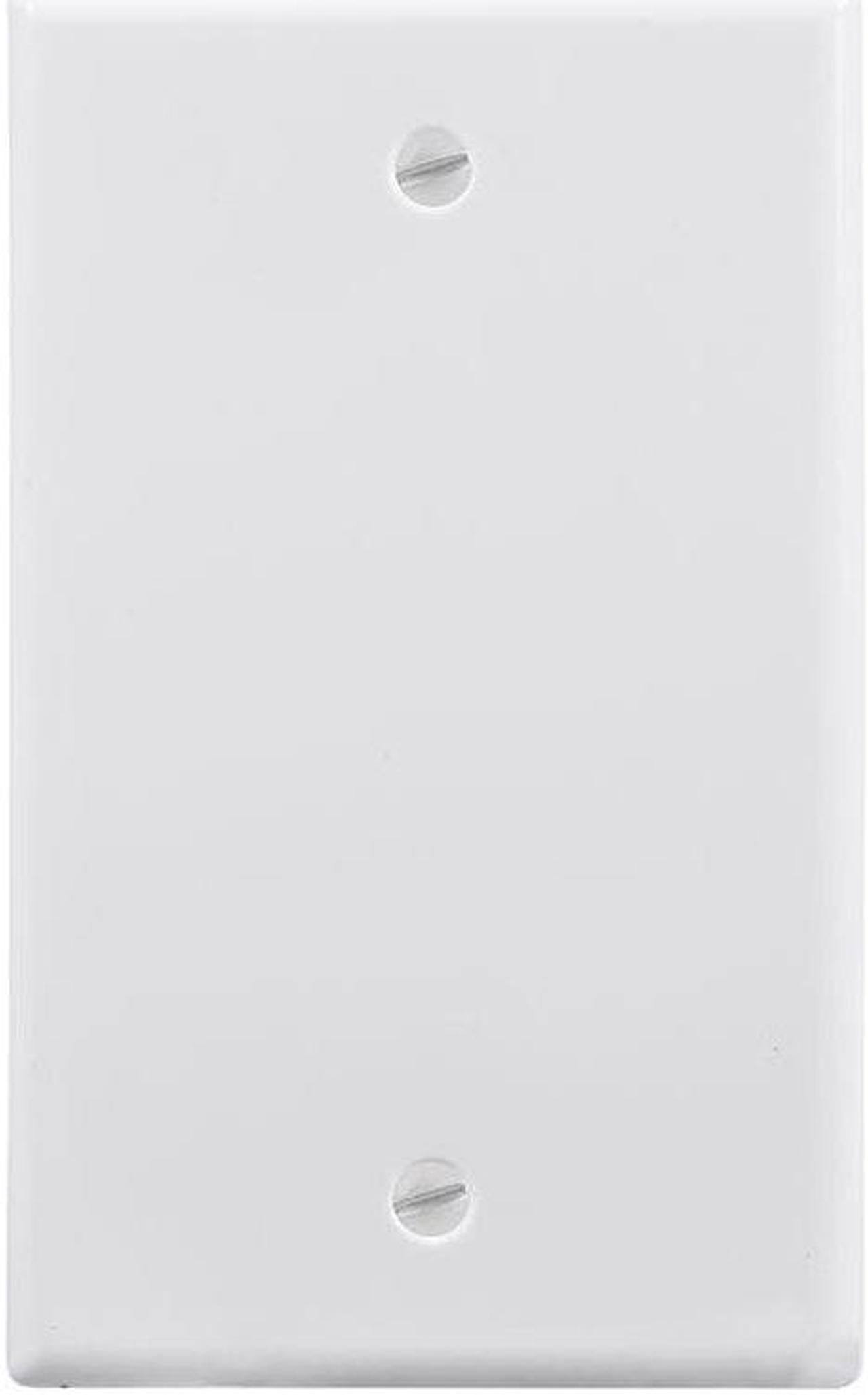 Monoprice 1-Gang Blank Wall Plate - White  for Home ,Office, Personal Install