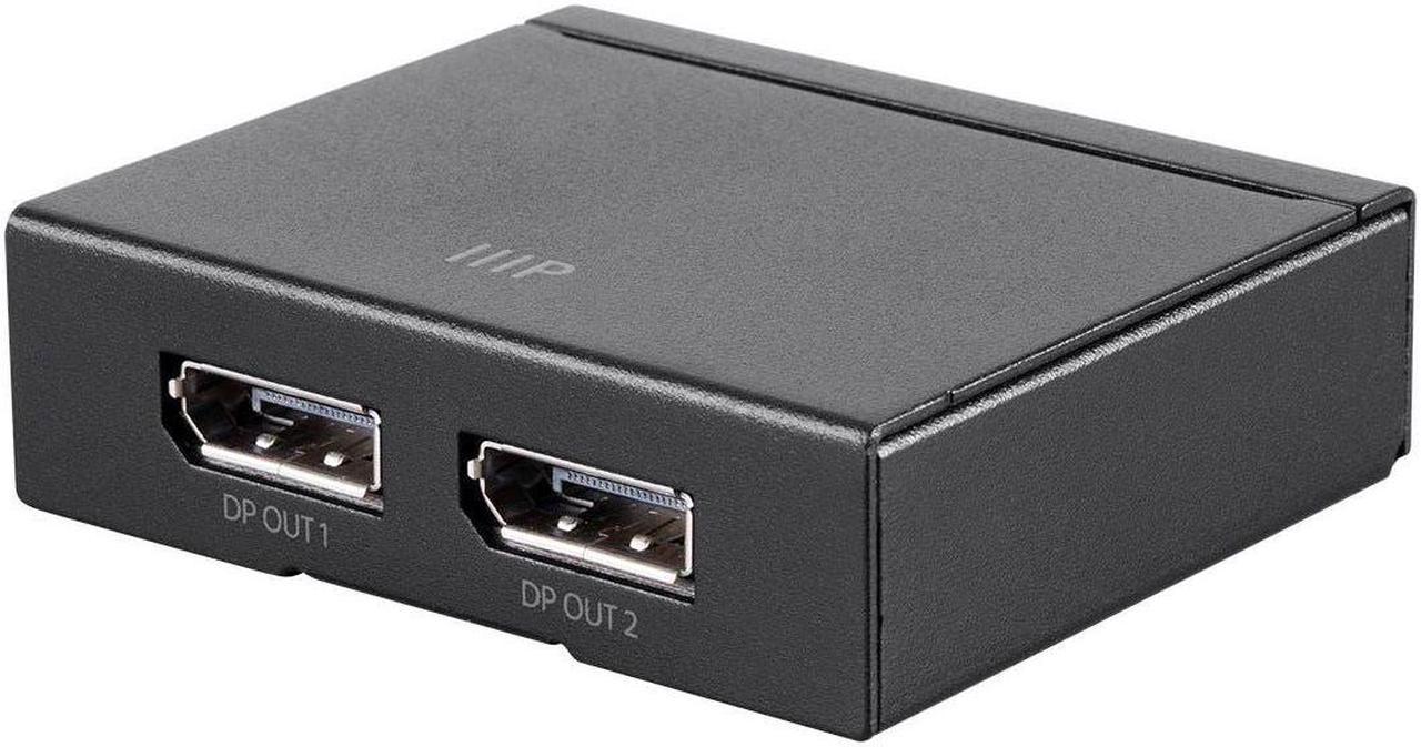 Monoprice 1x2 DisplayPort Splitter | 4K@60Hz, 21.6Gbps, Multi-Stream Transport (MST)