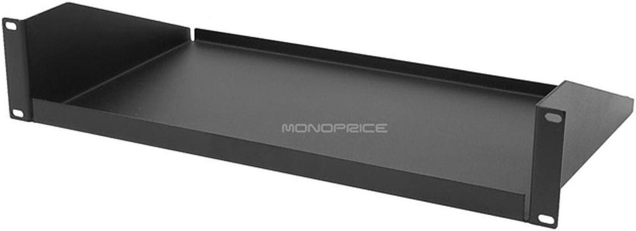 Alt view image 3 of 11 - Monoprice Single Sided Shelf, 3.5"(H) x 10"(D) x 19"(W), 30 lbs