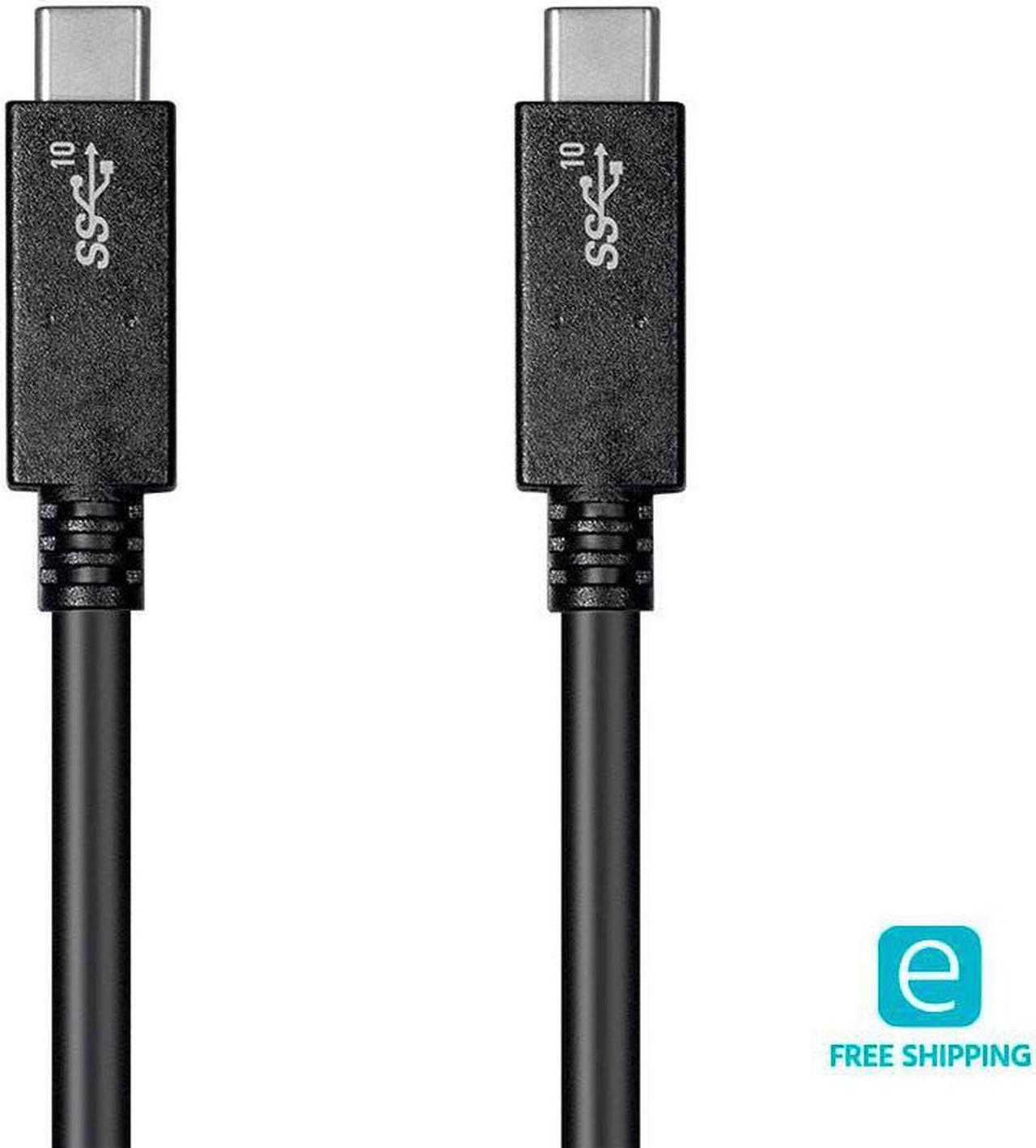 Monoprice USB C to USB C 3.1 Gen 2 Cable - 1 Meter (3.3 Feet) - Black | Fast Charging, 10Gbps, 5A, 30AWG, Type C, Compatible with Xbox One / PS5/ Switch / iPad / Android and More - Essentials Series