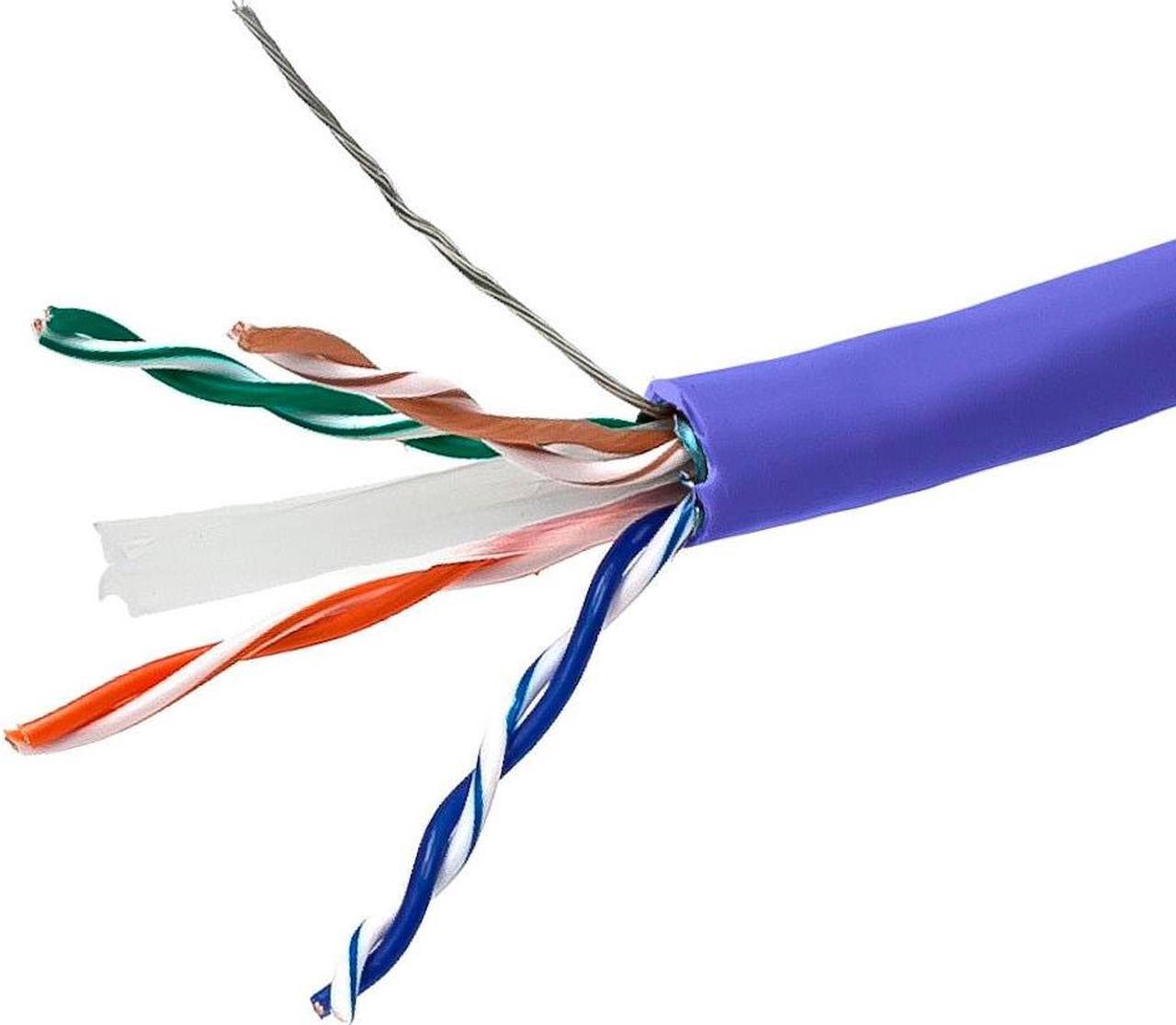 Monoprice Cat6A Ethernet Bulk Cable - 1000 Feet - Blue | Network Internet Cord - Solid, 550Mhz, FTP, CMR, Pure Bare Copper Wire, 10G, 23AWG, No Logo