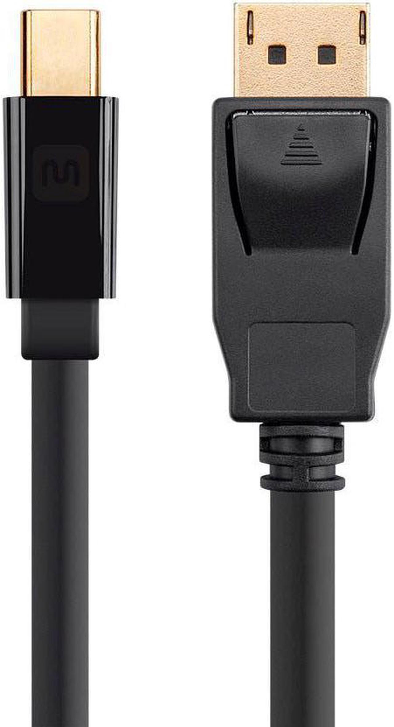 Monoprice Mini DisplayPort 1.2 to DisplayPort 1.2 Cable - 3 Feet - Black | Supports up to 4K resolution and 3D Video - Select Series