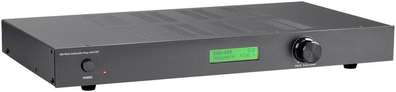 Alt view image 2 of 7 - Monoprice SWA-400 Subwoofer Amplifier - Black - 400 watt with DSP, Presets, Cool Class D Amps