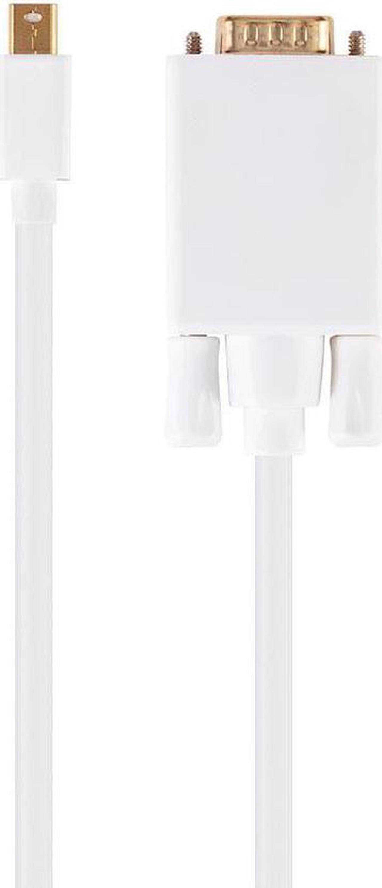 Monoprice Video Cable - 10 Feet - White | 32AWG Mini Display Port to VGA Cable