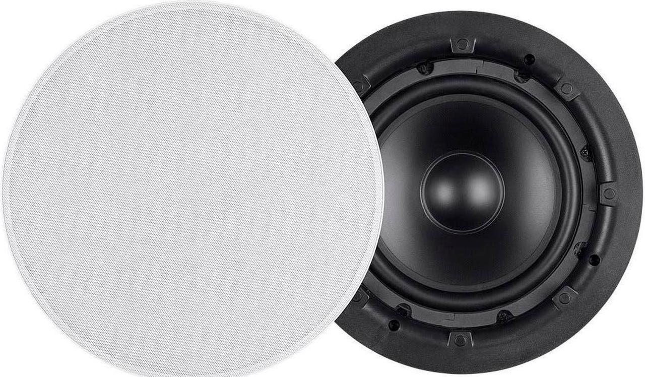 Monoprice Ceiling Speaker Subwoofer - 8 Inch, Slim Bezel, Easy Install With Dual Voice Coil (Each) - Aria Series