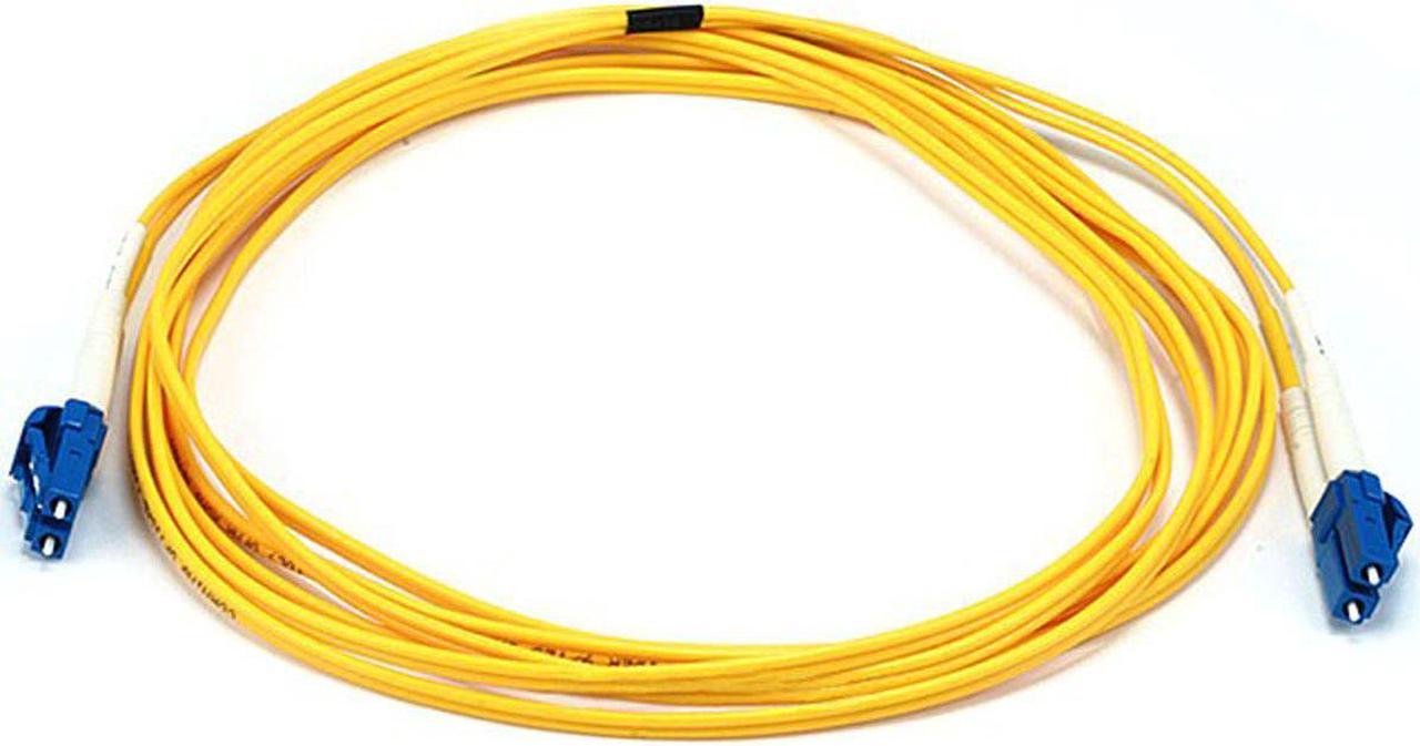 Monoprice Fiber Optic Cable - 3 Meter - Yellow | LC to LC, 9/125 Type, Single Mode, Duplex