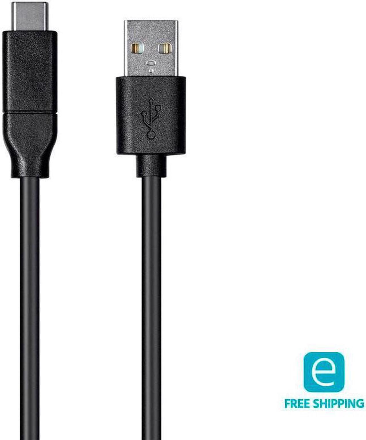 Monoprice USB C to USB A 2.0 Cable - 0.5 Meter (1.6 Feet) - Black | Fast Charging, High Speed, 480Mbps, 3A, 26AWG, Type C, Compatible with Samsung Galaxy and More - Essentials Series