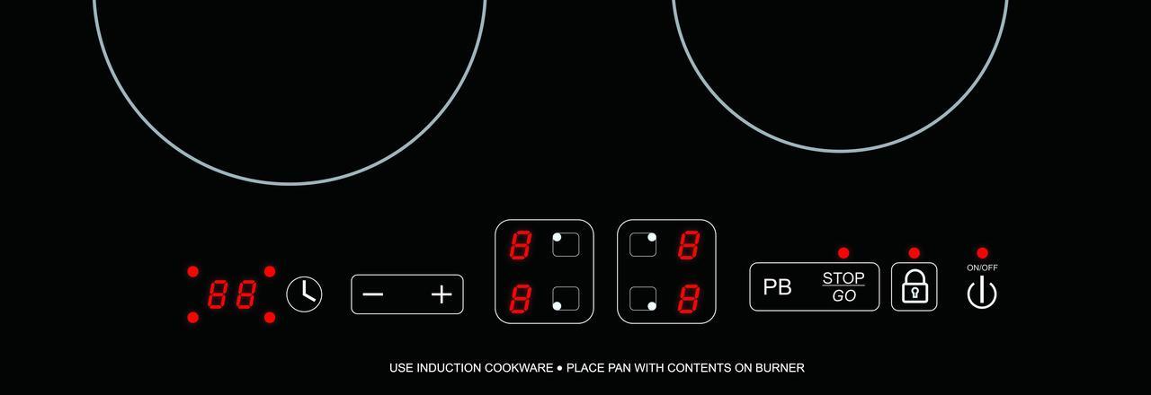 Alt view image 5 of 7 - Equator 24" Built-In 4 Burner Induction Cooktop 9 Level POWER BOOST 220V