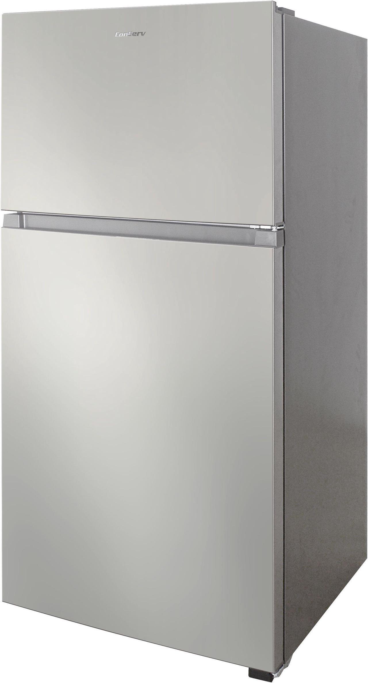 Alt view image 3 of 5 - Conserv 18cu.ft. Top Freezer Refrigerator Stainless Icemaker Frost free No Fingerprint, Energy Star
