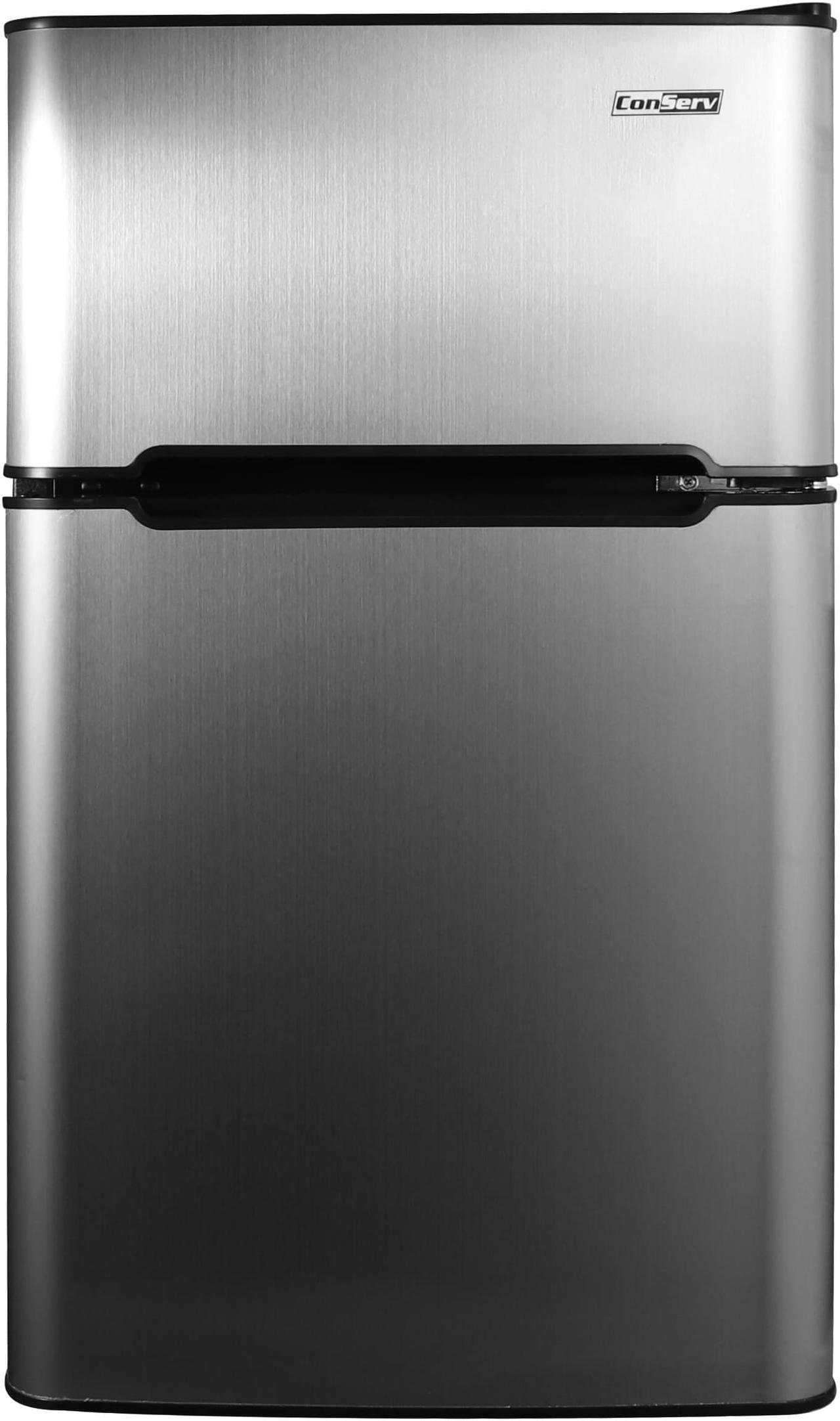 Main image of ConServ 3 cu.ft 2 Door Mini Freestanding Refrigerator with Freezer in Stainless