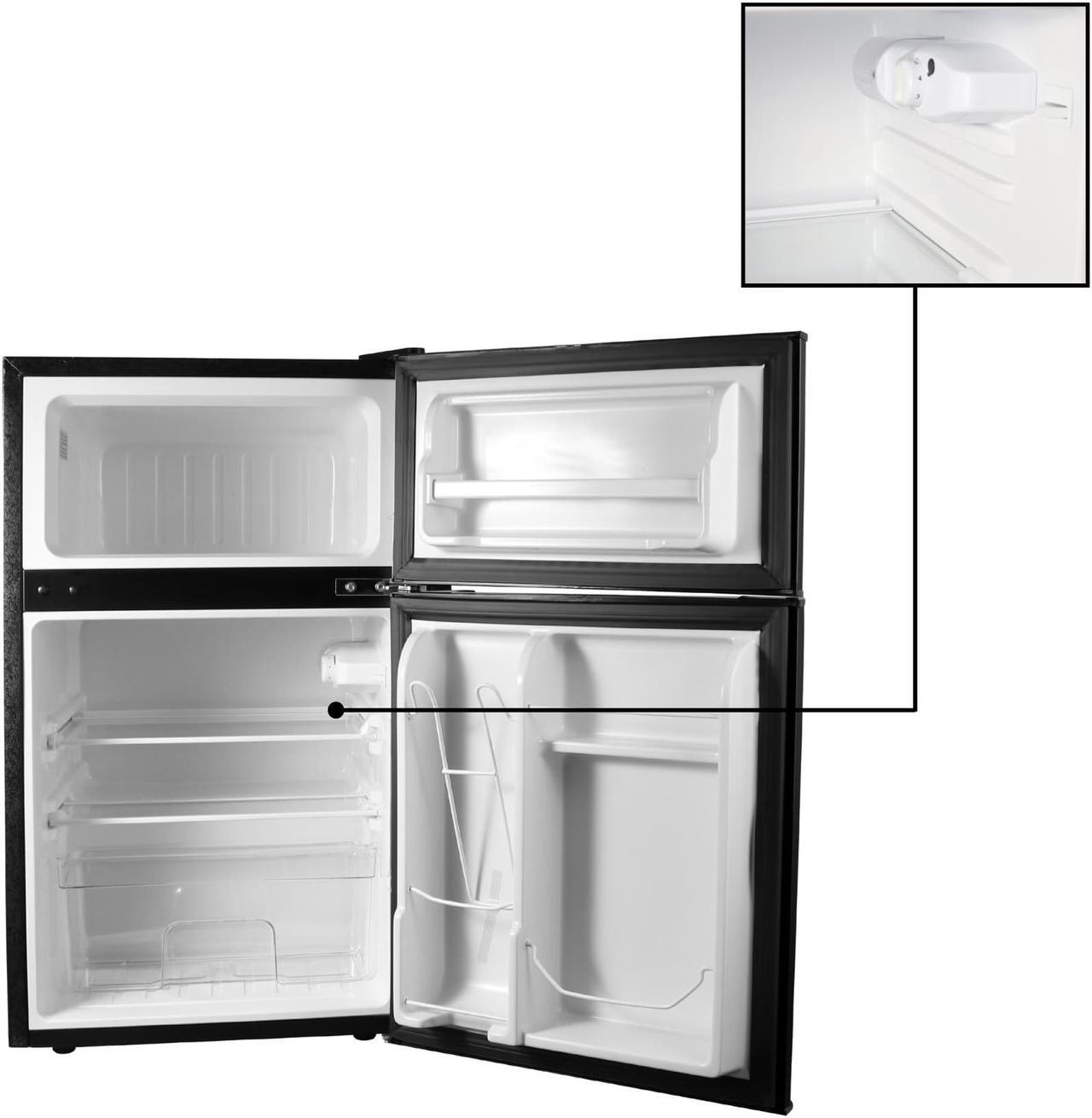 Alt view image 6 of 7 - ConServ 3 cu.ft 2 Door Mini Freestanding Refrigerator with Freezer in Stainless