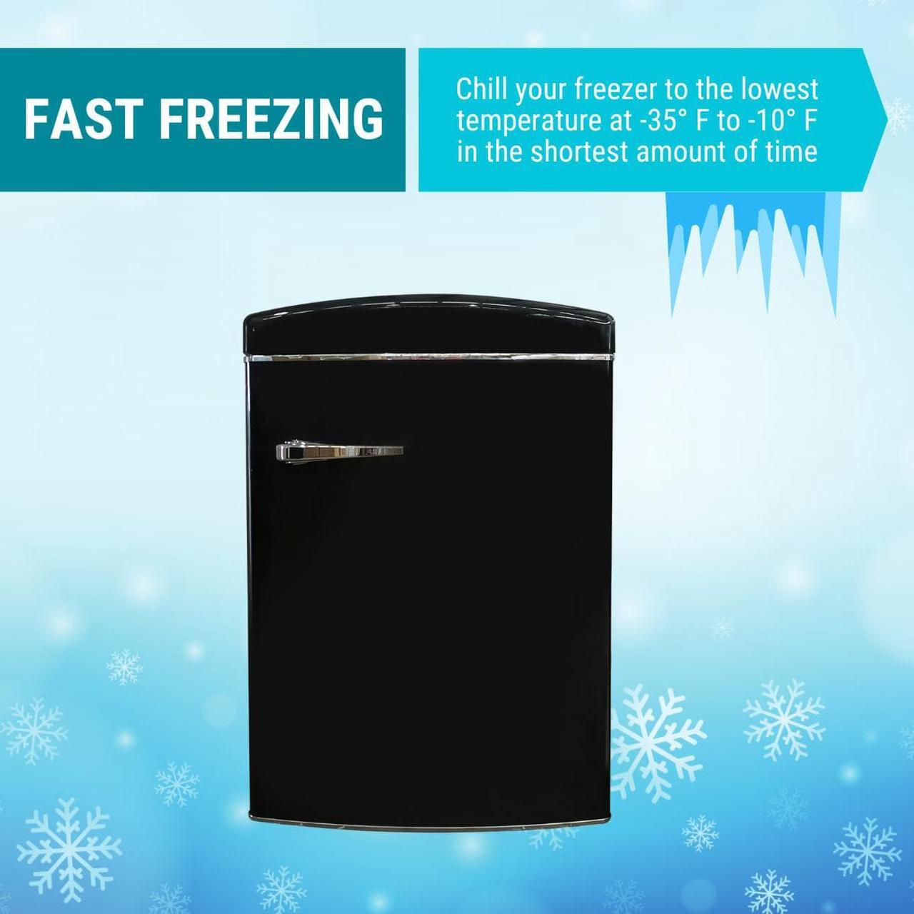 Alt view image 2 of 7 - ConServ 3.2 cu. ft. Retro Convertible Refrigerator-Freezer Frost Free in Black