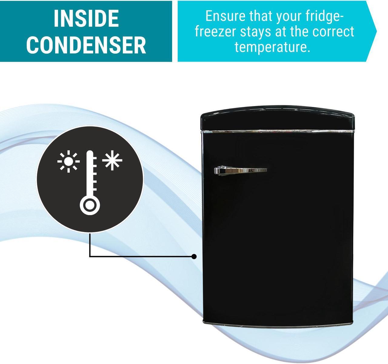 Alt view image 3 of 7 - ConServ 3.2 cu. ft. Retro Convertible Refrigerator-Freezer Frost Free in Black