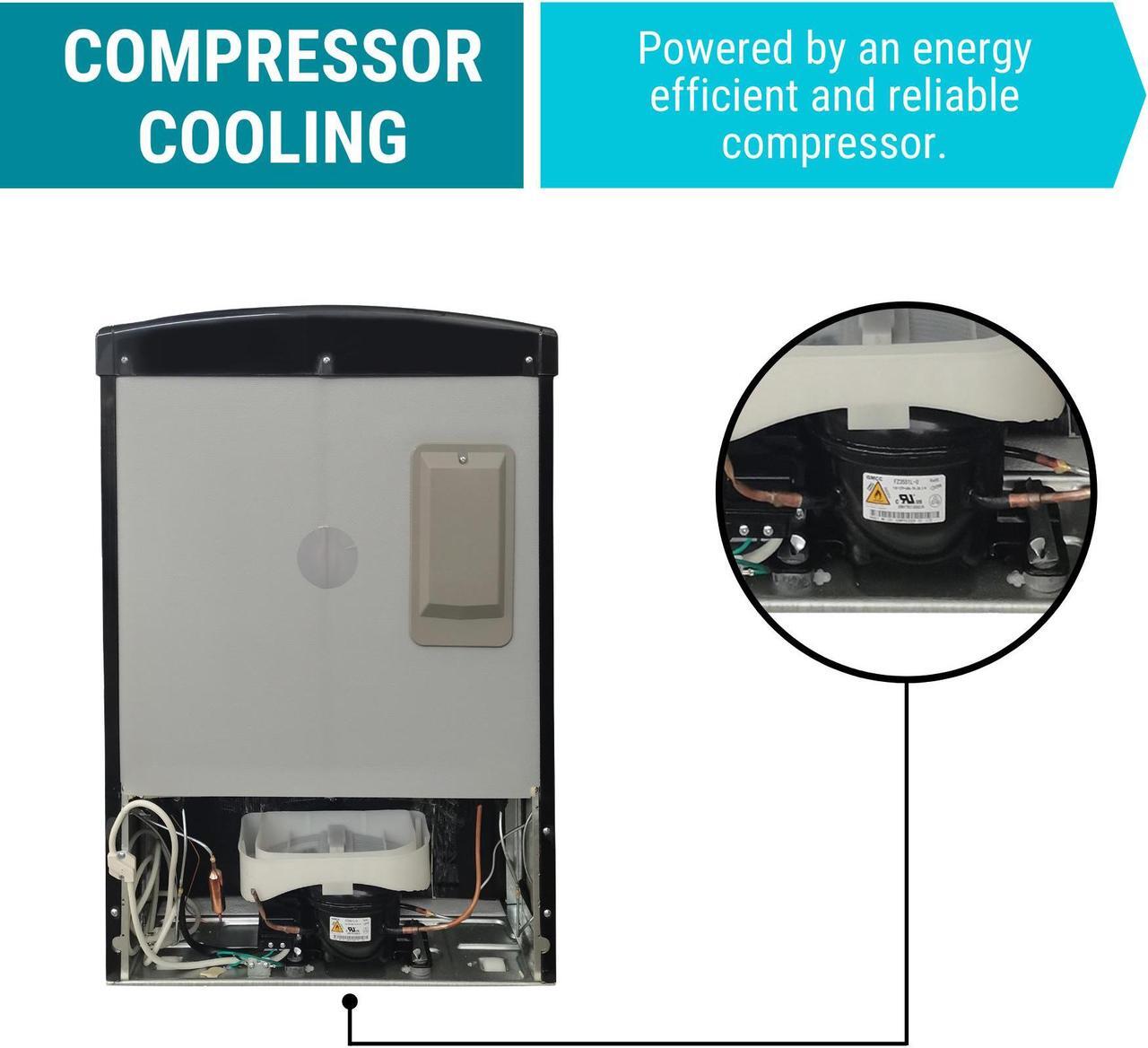 Alt view image 7 of 7 - ConServ 3.2 cu. ft. Retro Convertible Refrigerator-Freezer Frost Free in Black