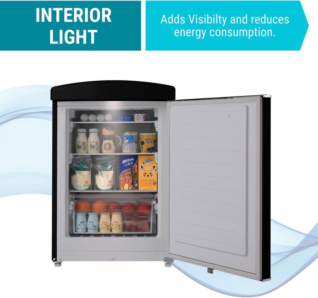 Alt view image 5 of 7 - ConServ 3.2 cu. ft. Retro Convertible Refrigerator-Freezer Frost Free in Black