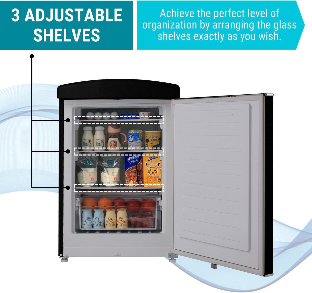 Alt view image 6 of 7 - ConServ 3.2 cu. ft. Retro Convertible Refrigerator-Freezer Frost Free in Black