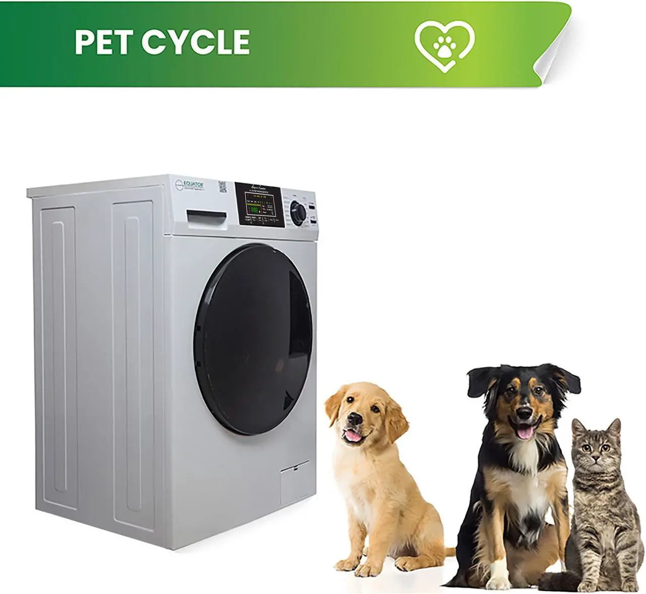 Alt view image 5 of 7 - Equator All-in-one Washer Dryer Ventless FULLY BUILTIN 0-CLEARANCE 1.62cf/15lbs 110V 1400RPM in White