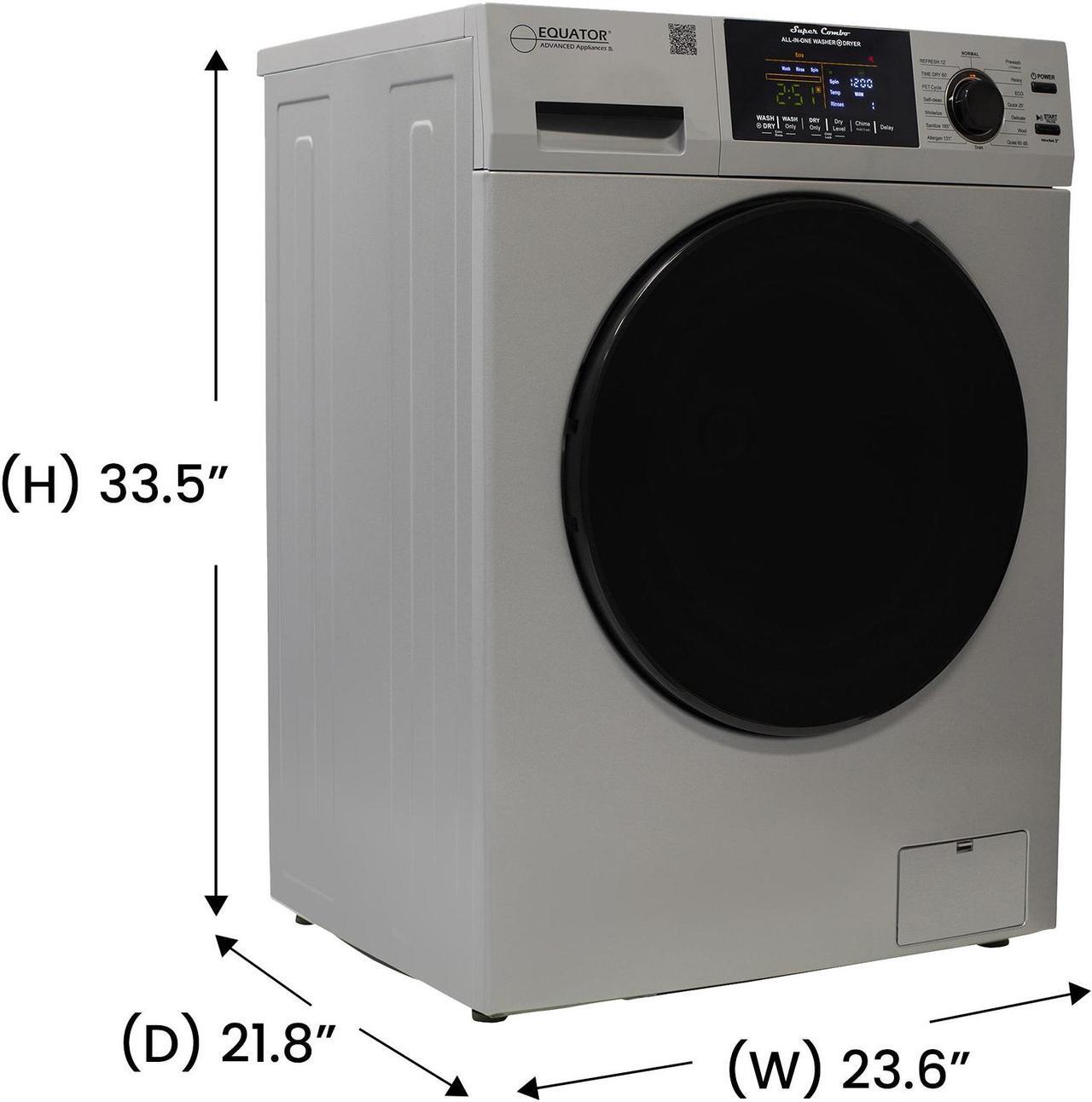 Alt view image 3 of 6 - Equator All-in-One Washer Dryer VENTED-DRY 30% FASTER than Condense 15lb 110V