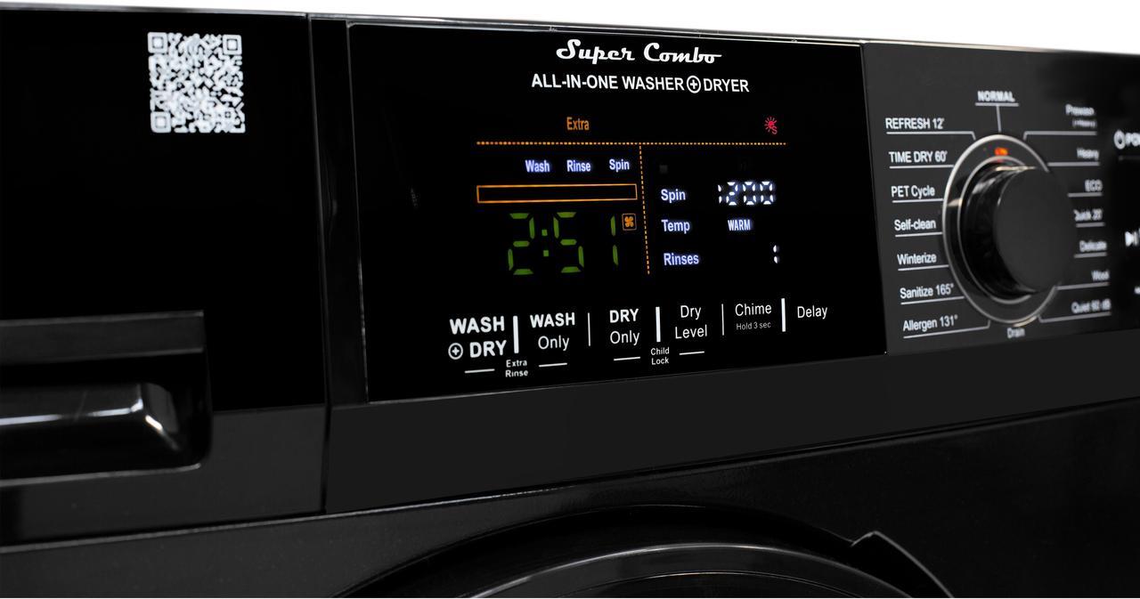 Alt view image 5 of 5 - Equator All-in-One Washer Dryer VENTED-DRY 30% FASTER than Condense 15lb 110V