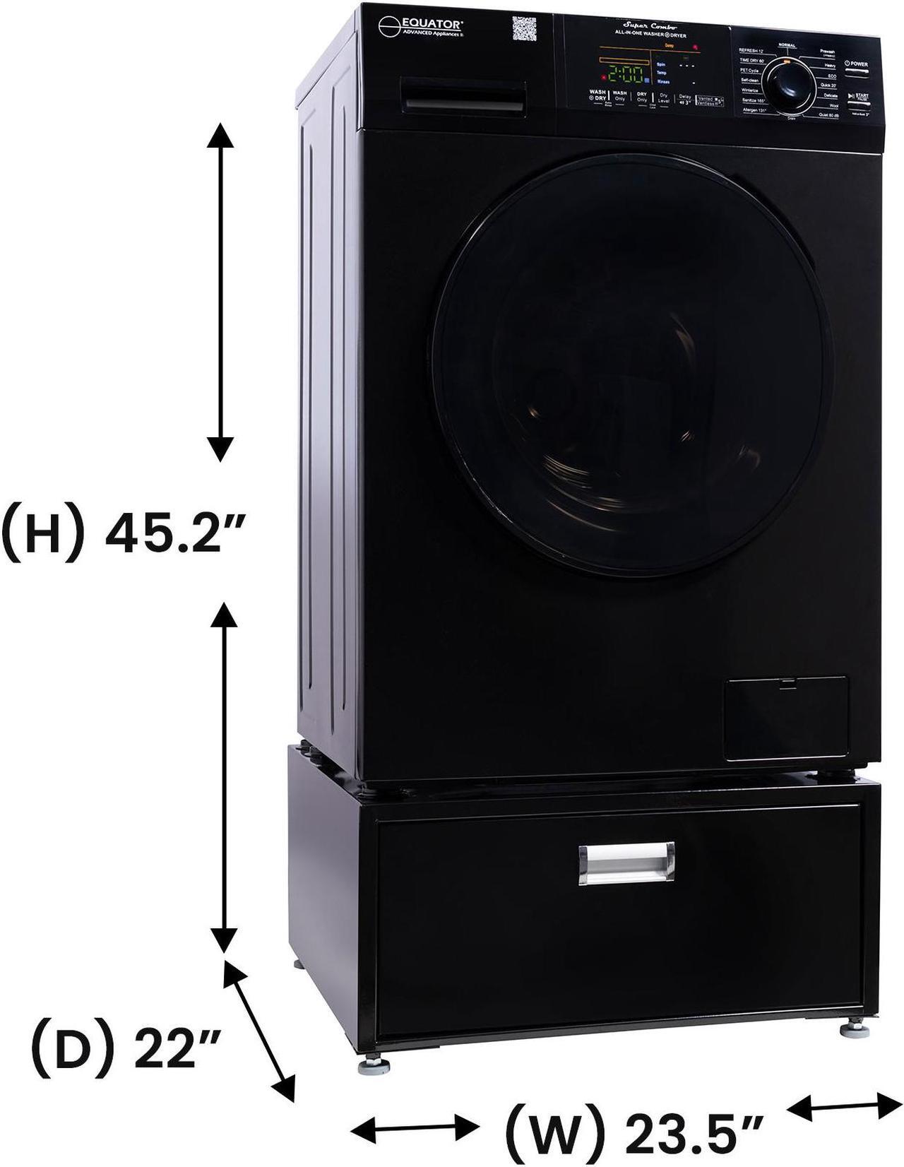 Alt view image 4 of 6 - Equator 1.6cf 110V Vented/Ventless Sani Combo Washer Dryer Pet Cycle + Pedestal