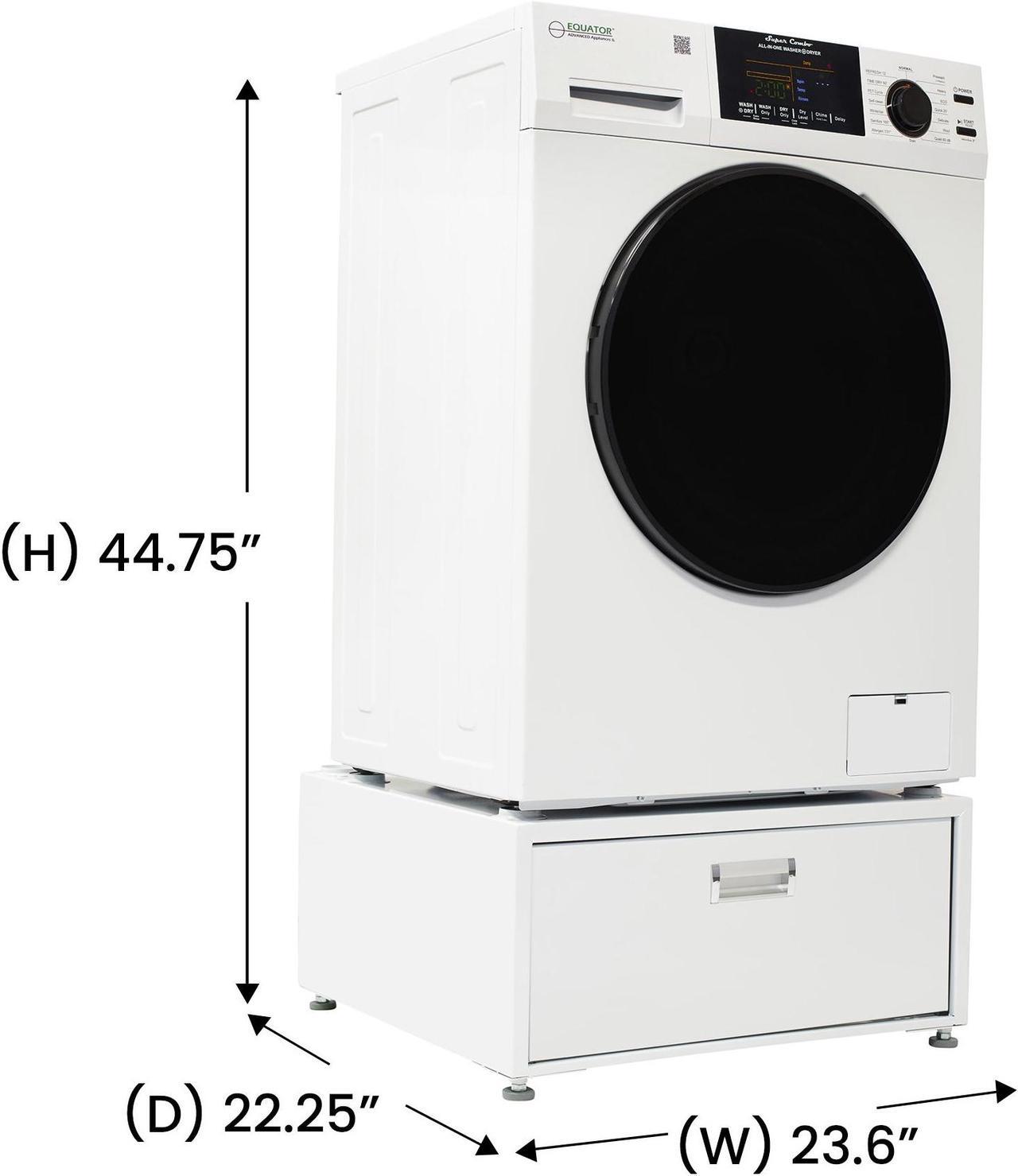 Alt view image 4 of 6 - Equator 1.6cf 110V Vented Sani Combo Washer Dryer Pet Cycle + Pedestal ADA