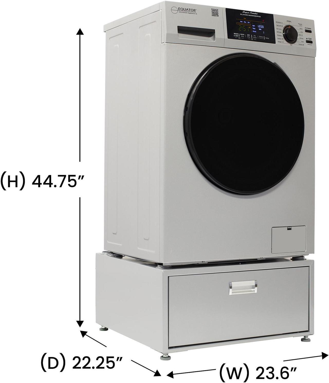 Alt view image 4 of 7 - Equator 1.6cf 110V Vented Sani Combo Washer Dryer Pet Cycle + Pedestal ADA