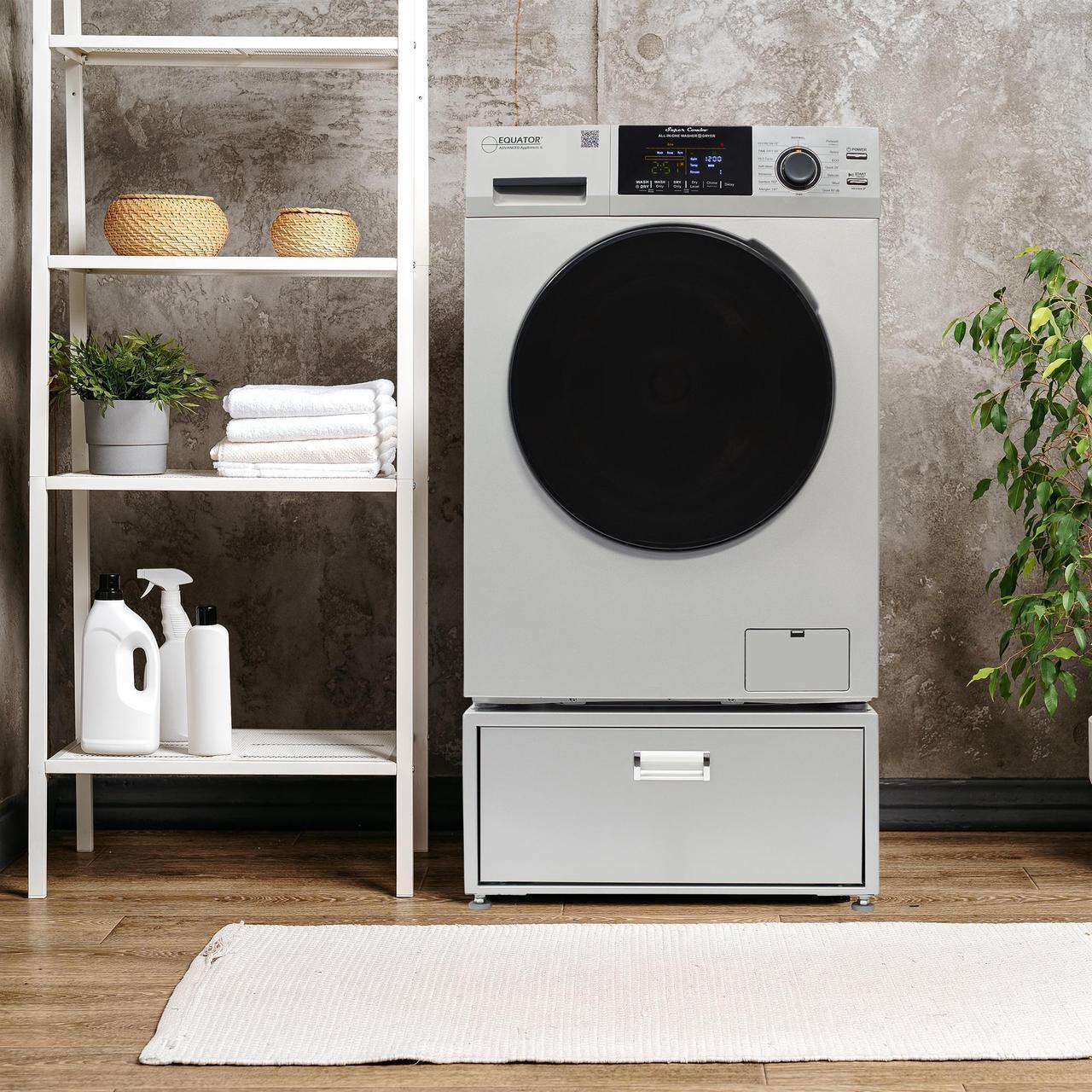 Alt view image 6 of 7 - Equator 1.6cf 110V Vented Sani Combo Washer Dryer Pet Cycle + Pedestal ADA