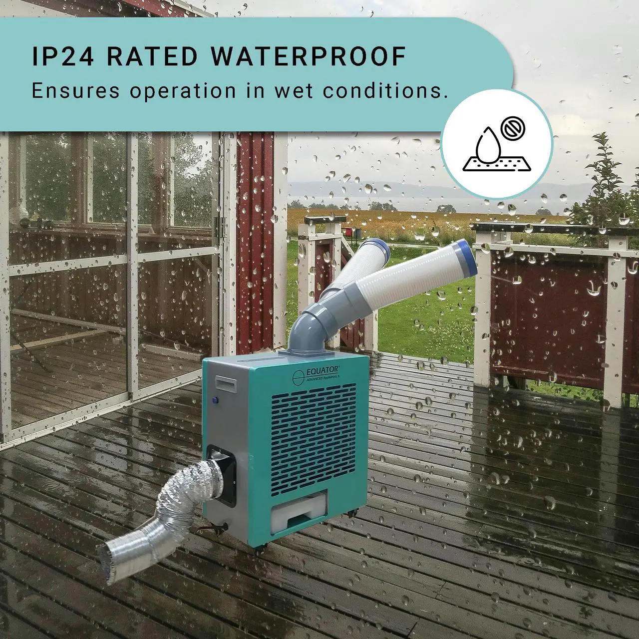 Alt view image 5 of 7 - Equator 10,000 BTU Outdoor-Indoor 3-in-1 AIR CONDITIONER+HEATER+FAN 110V
