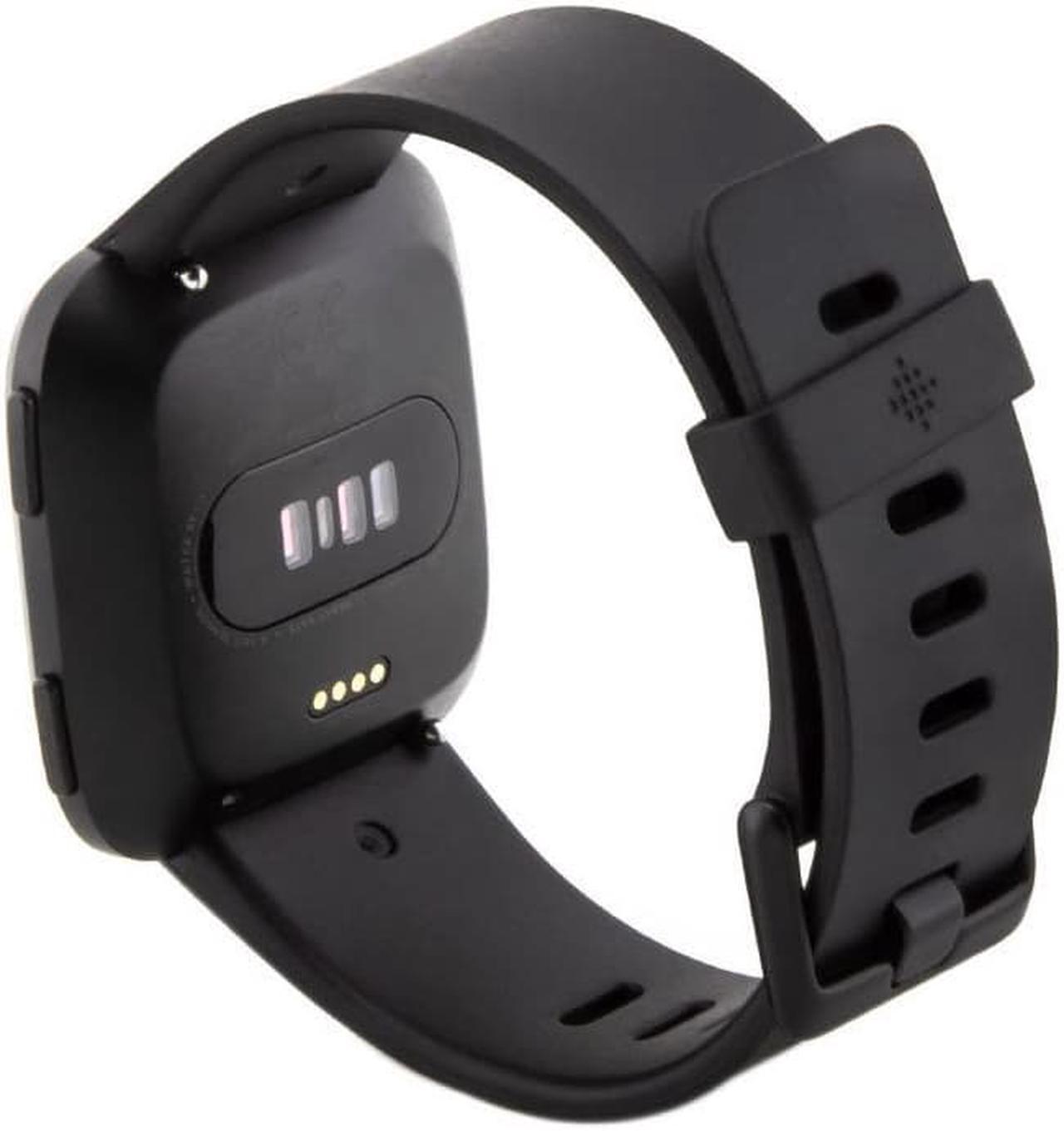 Alt view image 5 of 13 - Fitbit Versa Smart Watch Black and Black Aluminium One Size S & L Bands Included