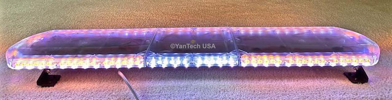 Alt view image 6 of 7 - 47" Super Thin Emergency Strobe Warning LED Light Bar w/ Double Rows LEDs - Top Row 114 LEDs and Bottom 76 LEDs