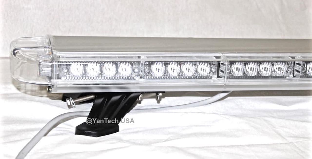 Alt view image 4 of 7 - 44" 72 LED AMBER LIGHT BAR EMERGENCY BEACON WARN TOW TRUCK PLOW WRECKER STROBE