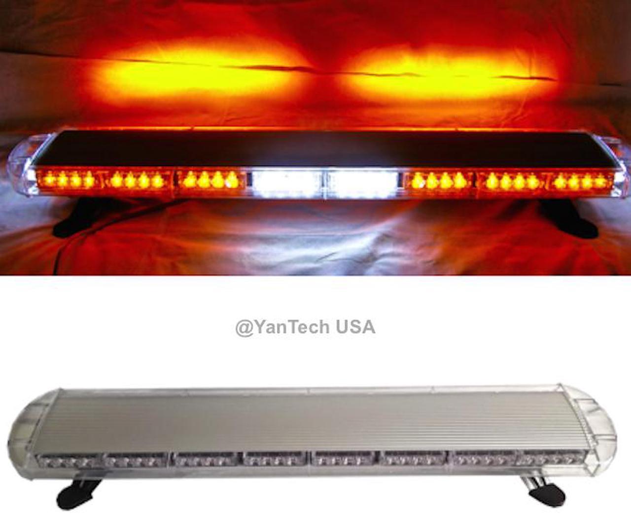 Main image of 44" 72 LED AMBER LIGHT BAR EMERGENCY BEACON WARN TOW TRUCK PLOW WRECKER STROBE