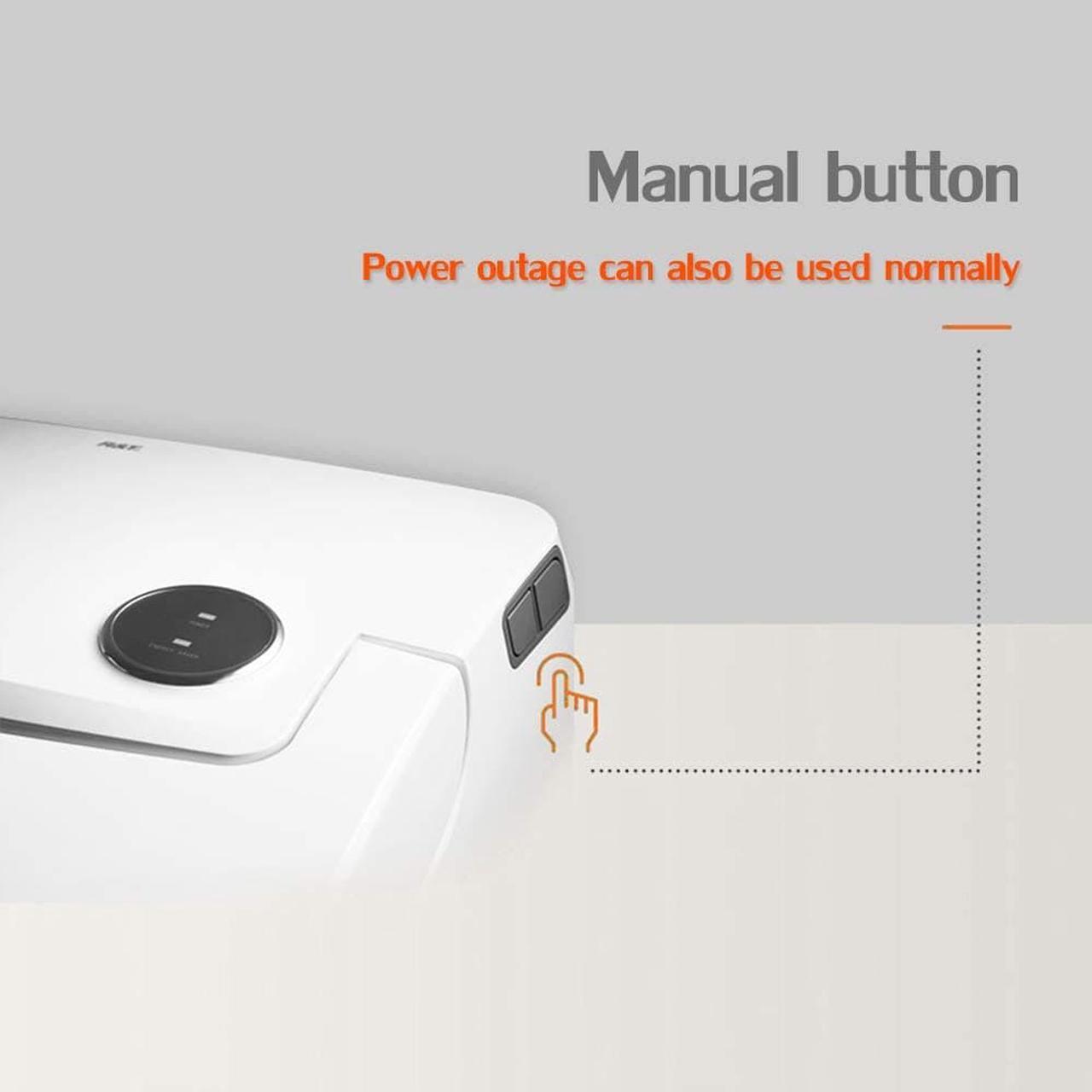 Alt view image 7 of 7 - EUROTO EUT3828 [Newest 2021] One-Piece Dual Flush, Integrated Bidet and Toilet, luxury auto open and close lid heated seat, warm dryer and air deodorizer, White