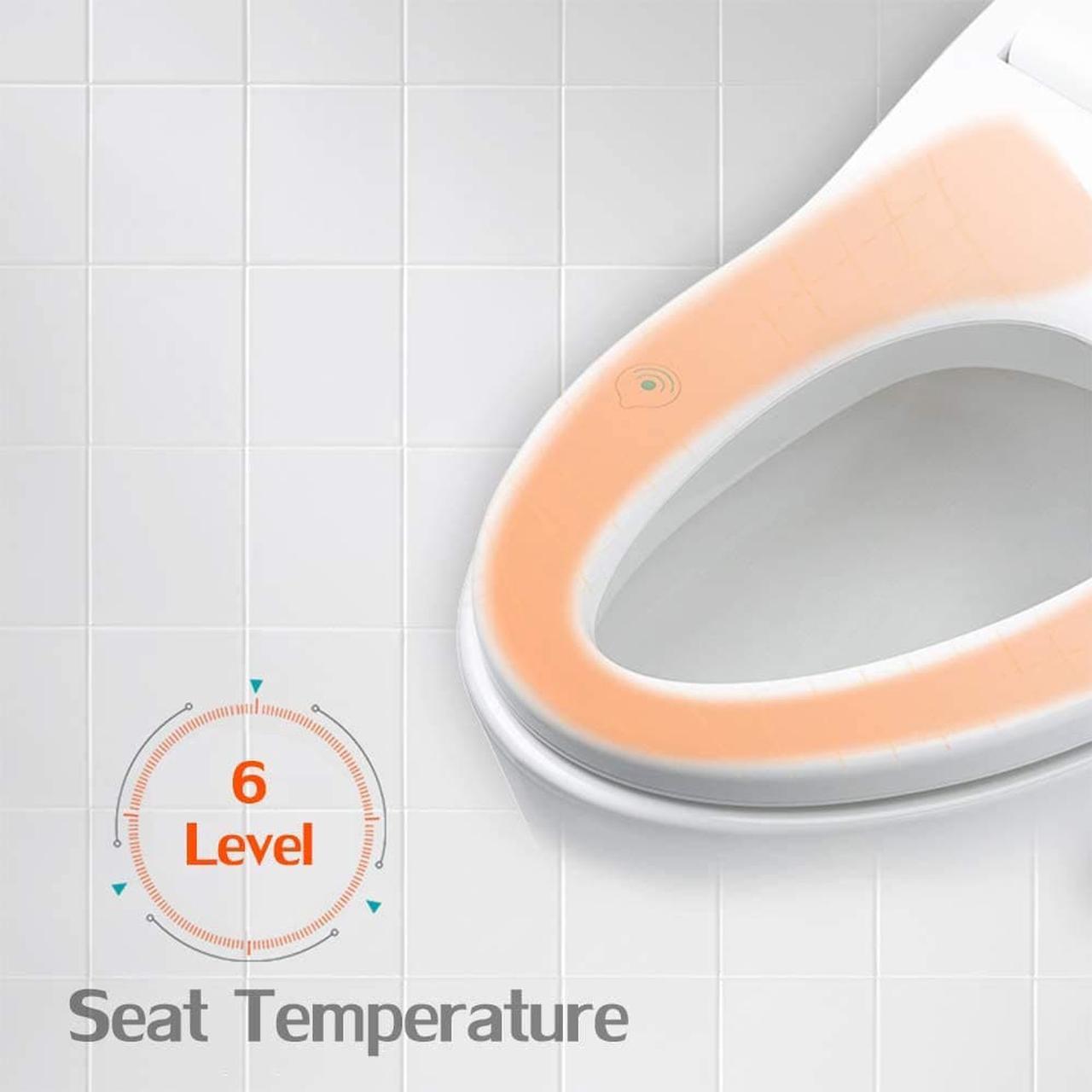 Alt view image 5 of 7 - EUROTO EUT3828 [Newest 2021] One-Piece Dual Flush, Integrated Bidet and Toilet, luxury auto open and close lid heated seat, warm dryer and air deodorizer, White