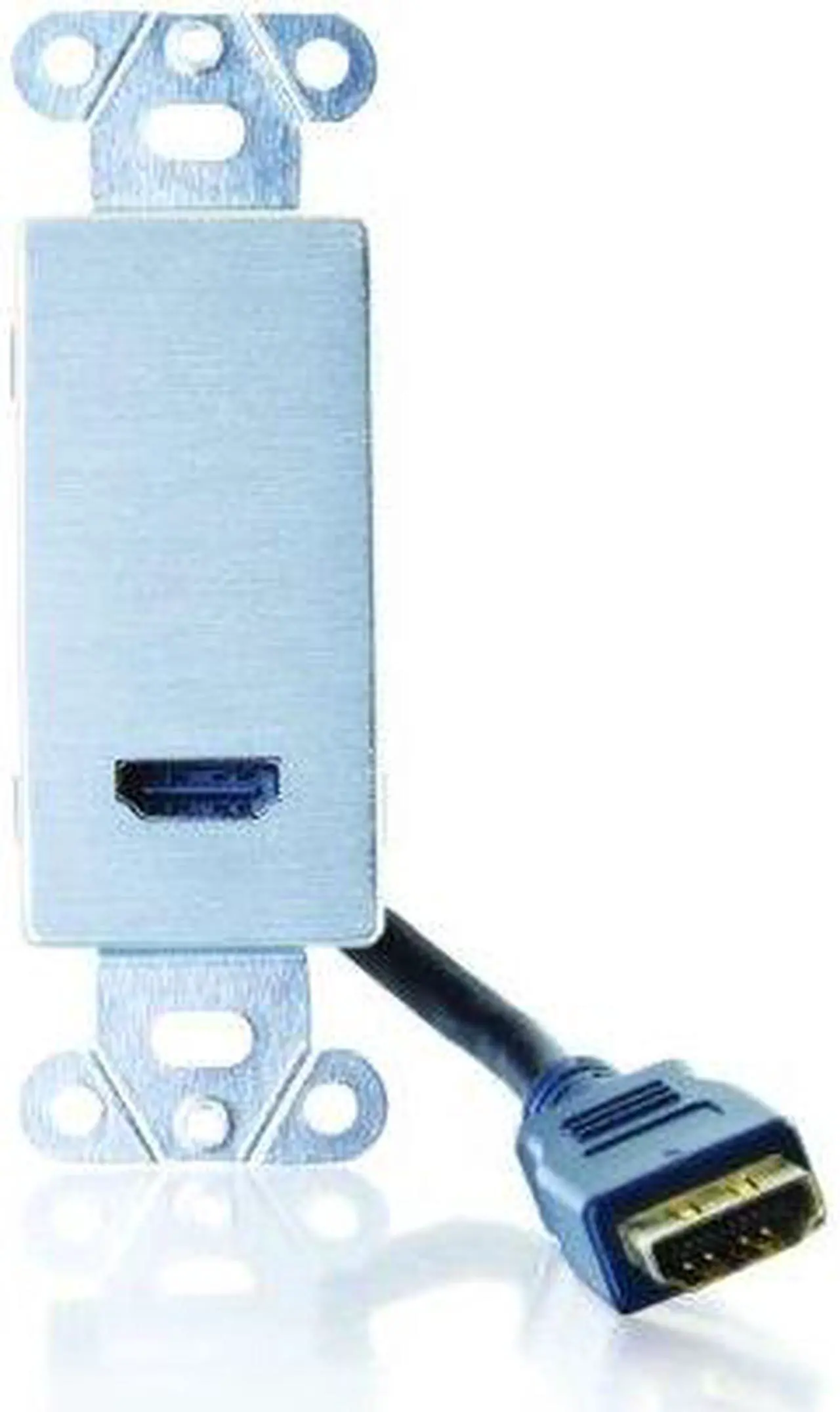 Main image of C2G 41042 HDMI Pass Through Decorative Wall Plate, Aluminum