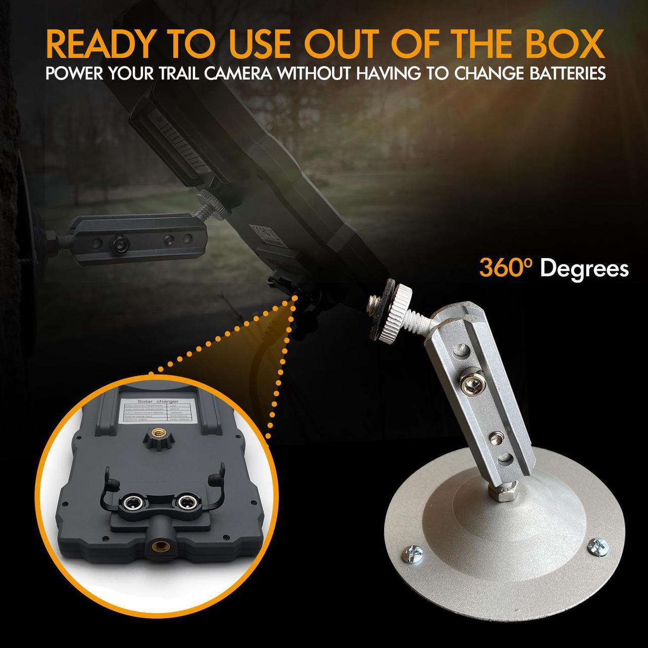 Alt view image 5 of 7 - Trail Camera Solar Panel Kit Waterproof 12V Solar Charger with 2400 mAh Rechargeable Lithium Battery Outdoor Power System for All Hunting Cameras