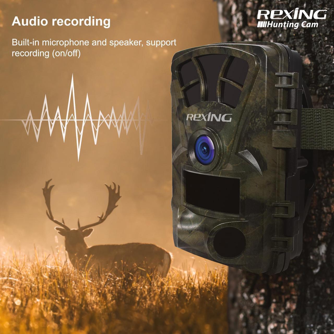Alt view image 6 of 7 - Rexing Woodlens H2 - 4K Wi-Fi Trail Camera, 20MP CMOS Motion Sensor with Ultra Night Vision Distance, 512GB, AV Output 12 Month Standby Surveillance Cam for Hunting Games and Wildlife Monitoring (H2)