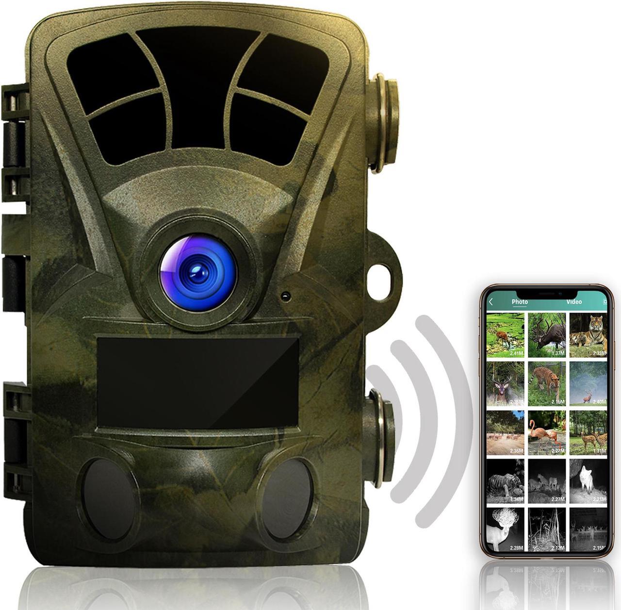 Main image of Rexing Woodlens H2 - 4K Wi-Fi Trail Camera, 20MP CMOS Motion Sensor with Ultra Night Vision Distance, 512GB, AV Output 12 Month Standby Surveillance Cam for Hunting Games and Wildlife Monitoring (H2)