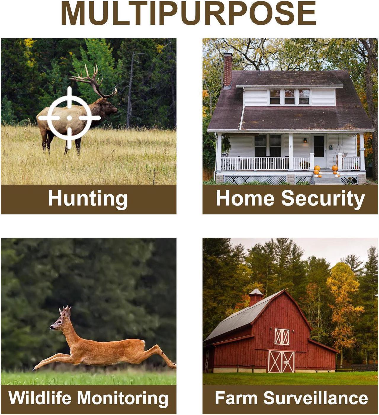 Alt view image 7 of 7 - Rexing Woodlens H2 - 4K Wi-Fi Trail Camera, 20MP CMOS Motion Sensor with Ultra Night Vision Distance, 512GB, AV Output 12 Month Standby Surveillance Cam for Hunting Games and Wildlife Monitoring (H2)