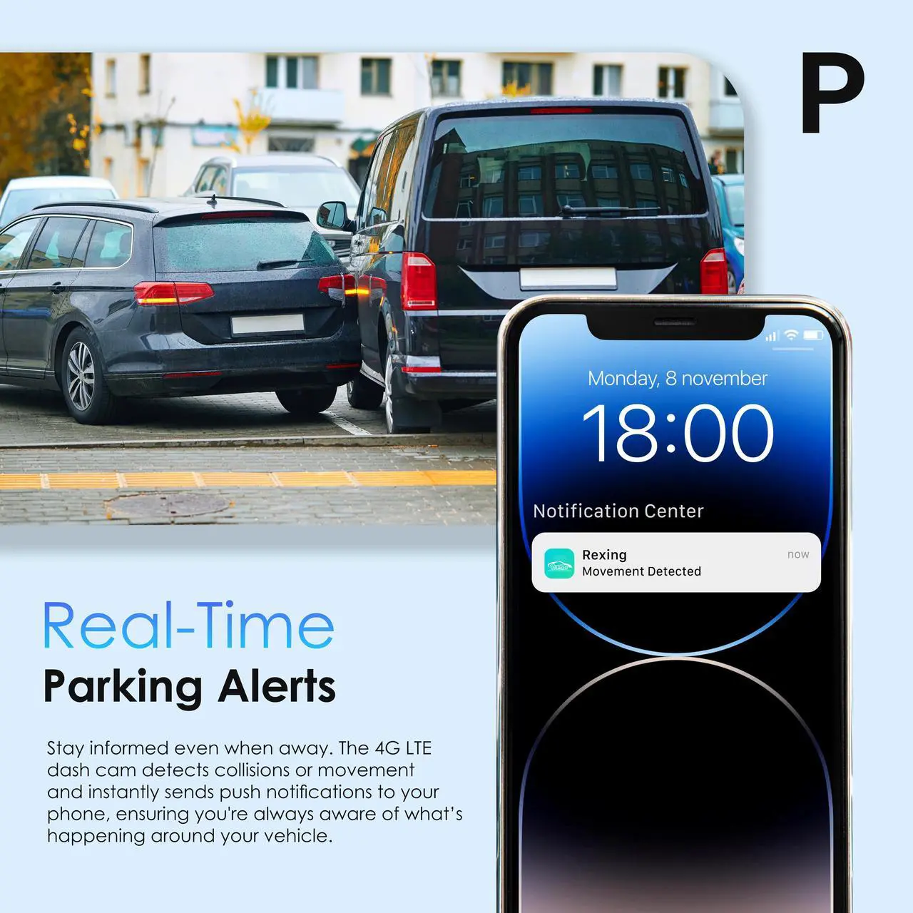 Alt view image 6 of 7 - Rexing 4G LTE 2-Channel Dash Cam with GPS  2.5K Front + 1080p Rear | Real-Time Remote Access & Alerts