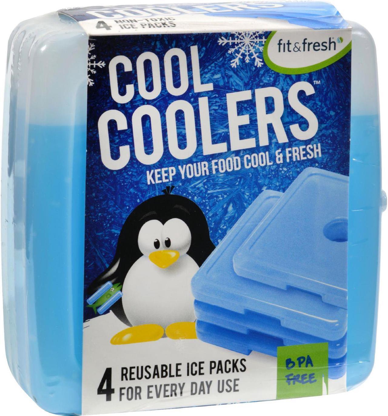 Alt view image 5 of 9 - Fit & Fresh Cool Coolers Blue Reusable Slim Ice Packs-For Lunch Boxes or Coolers
