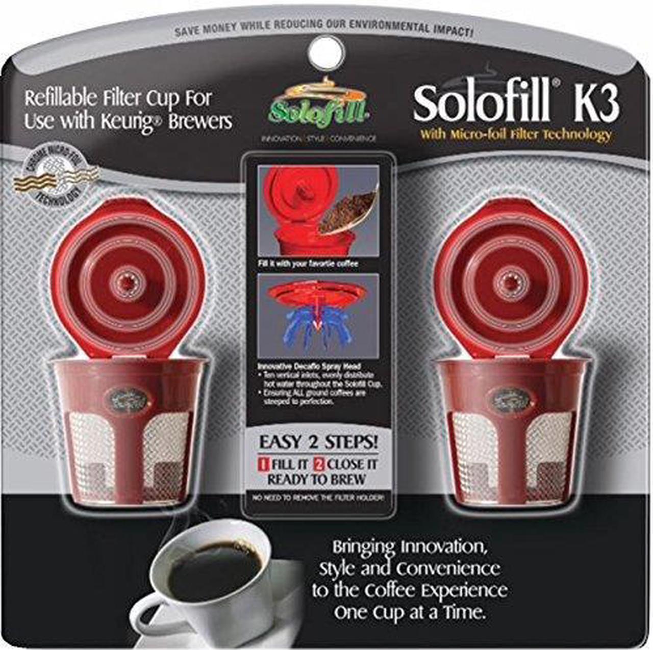 Alt view image 3 of 4 - Solofill K3 Cup Chrome Refillable Filter Cup for Keurig