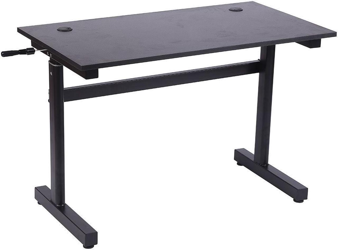 Boost Industries FS-OD42C 42" Floor Standing Manual Crank Height Adjustable Office Desk (Black)