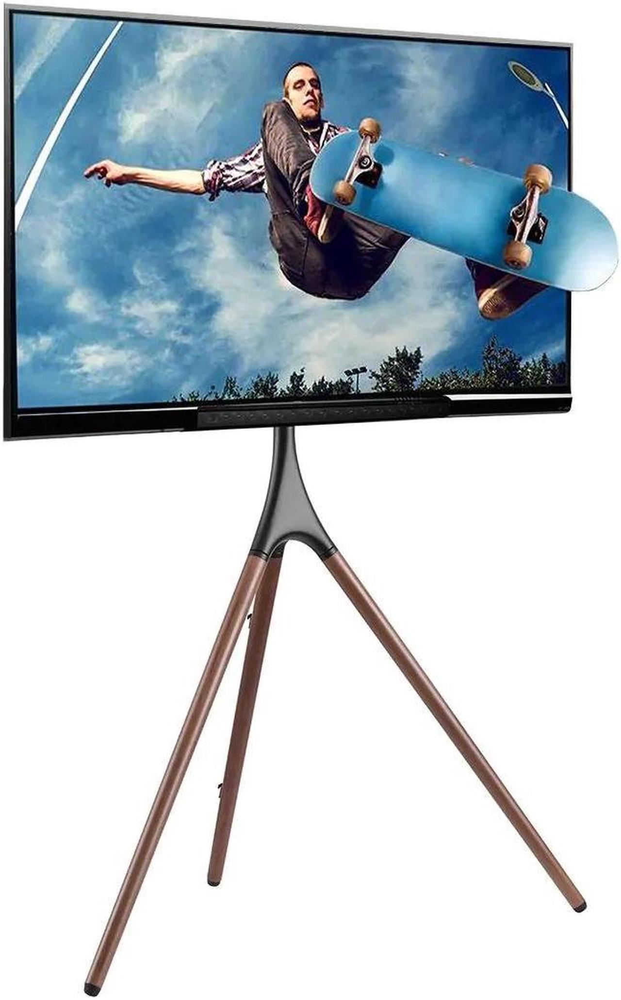 Boost Industries AVT-46F Modern Wooden Tripod / Easel Studio TV Stand for 45" to 65" TV's