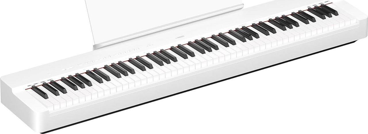 Yamaha P225, 88-Key Weighted Action Digital Piano with Power Supply and Sustain Pedal (P225WH, White)