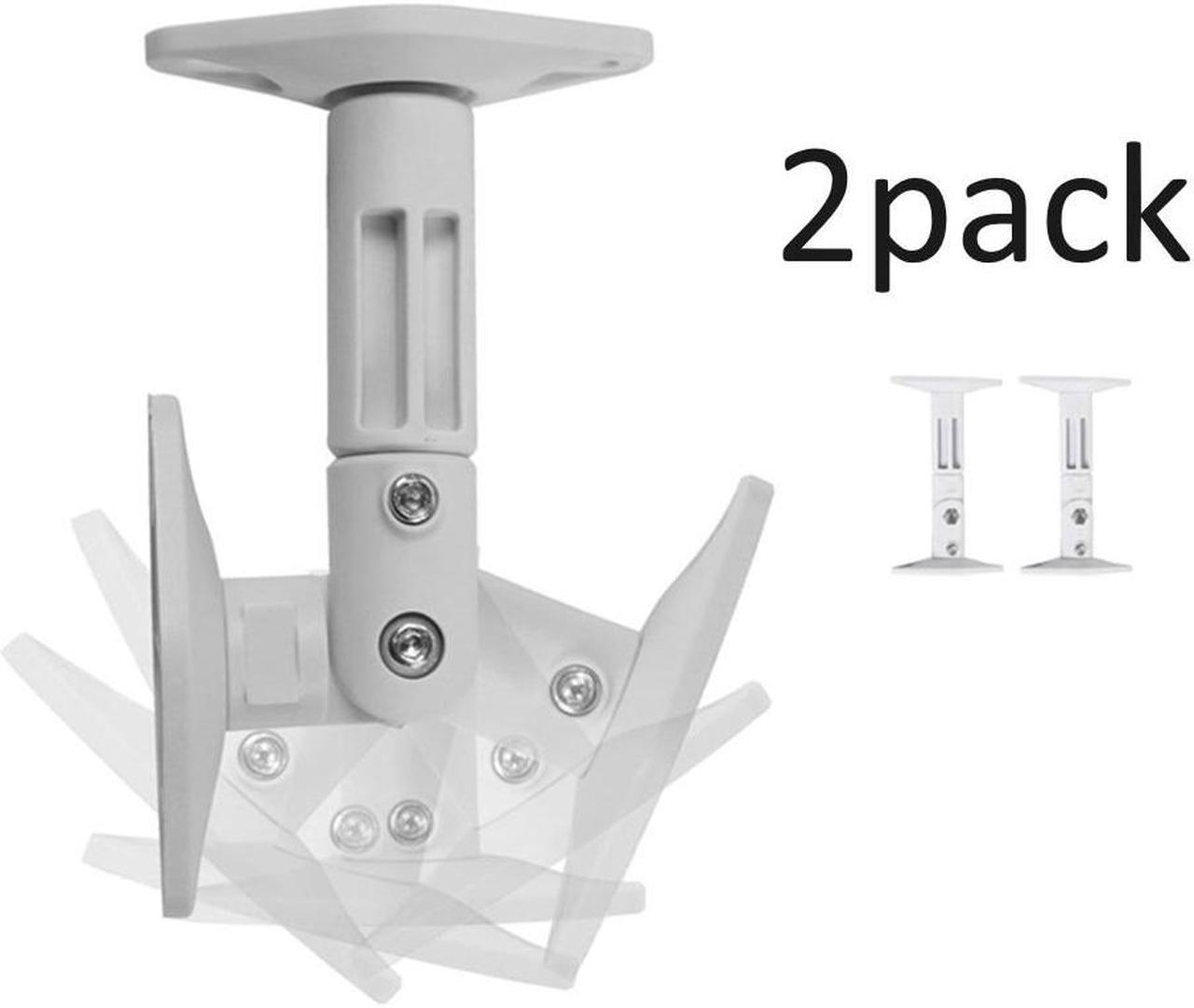 Boost Industries CWSM Universal Home Theater Speaker Brackets, Tilt, Swivel (1 Pair, White)