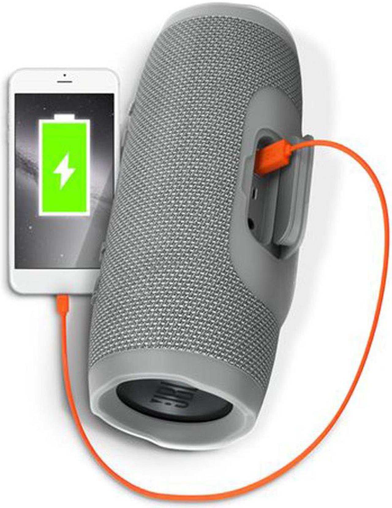 Alt view image 2 of 6 - JBL Charge 3 Waterproof Portable Bluetooth Speaker (Grey)