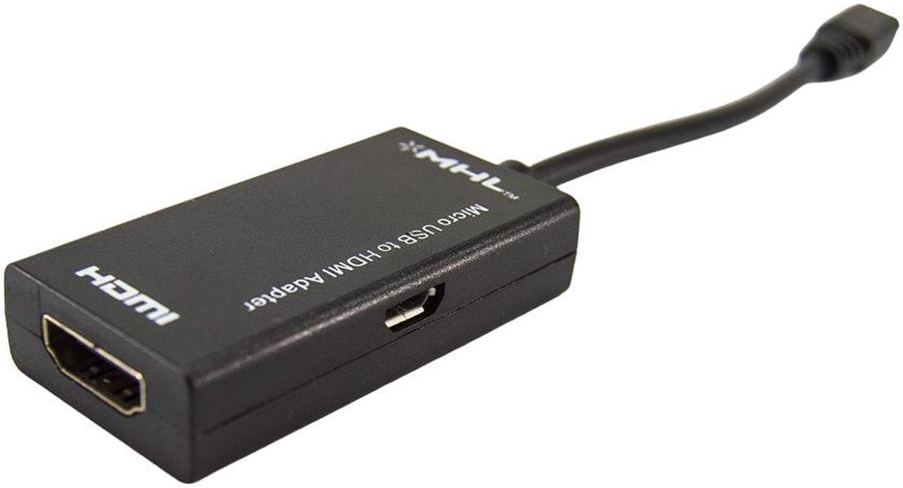 Alt view image 5 of 6 - MHL 5-Pin MicroUSB to HDMI Adapter Cable 1080p Video Audio Output
