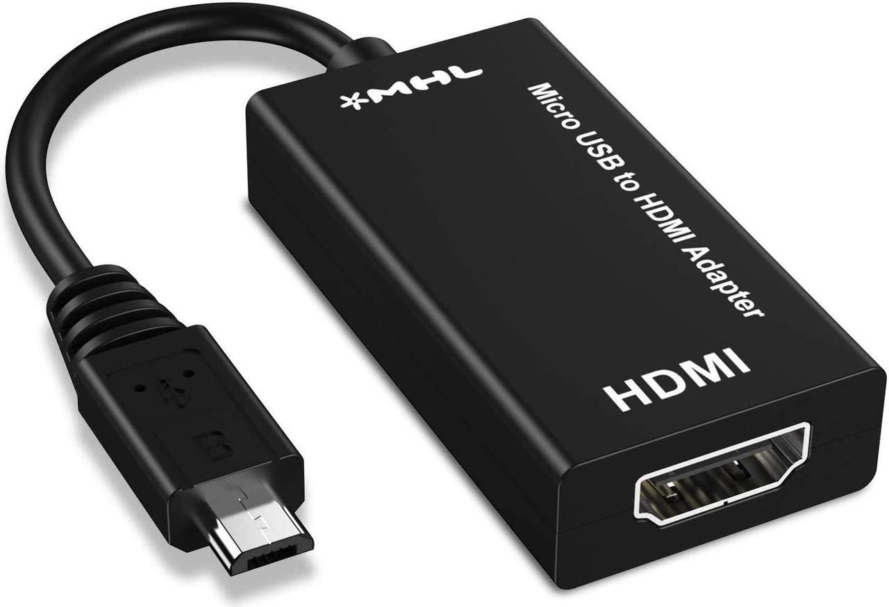 Main image of MHL 5-Pin MicroUSB to HDMI Adapter Cable 1080p Video Audio Output